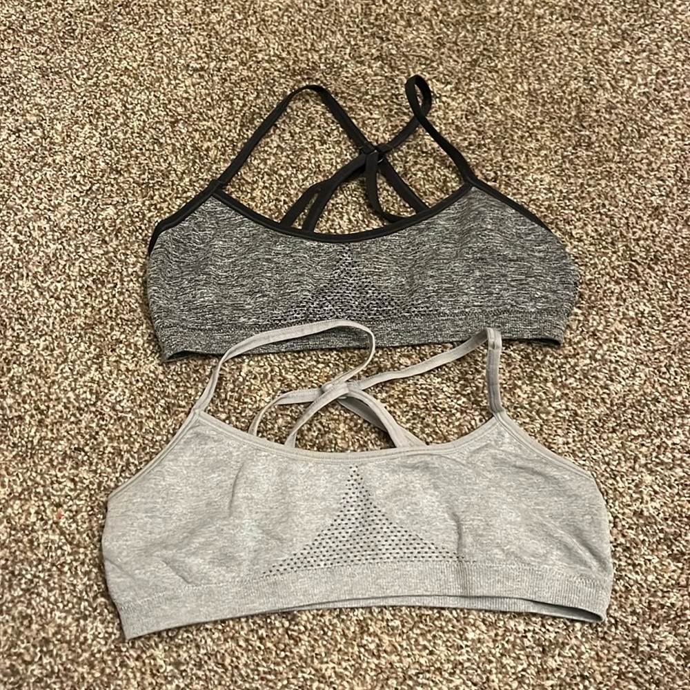 Two Hanes Training/Sports Bras - Youth Large